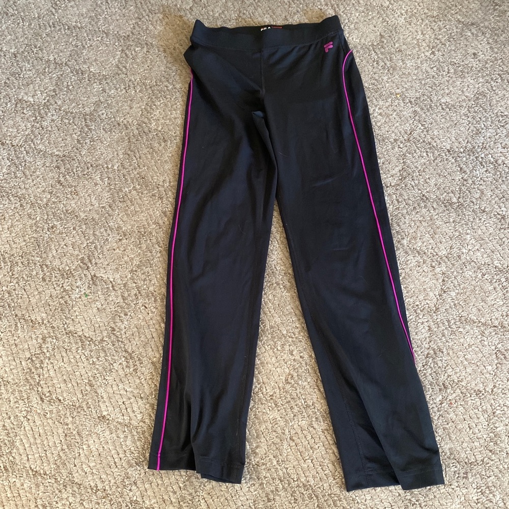 FILA Track Pants Black and purple